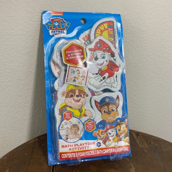 Paw Patrol Other - NIB Nickelodeon Paw Patrol Bath Playtime Activity w/ 8 foam pieces & a crayon